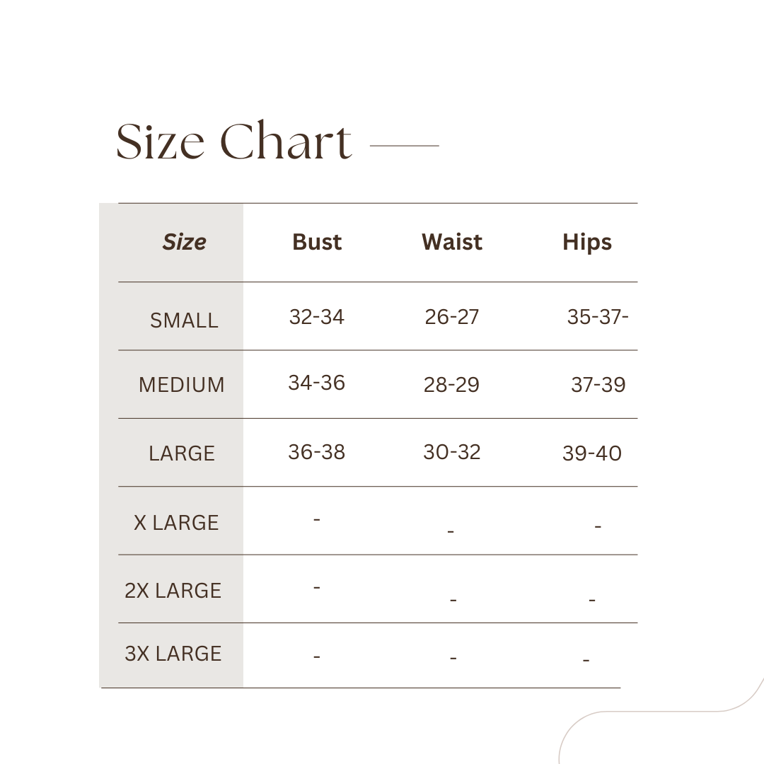 the two hearts size chart
