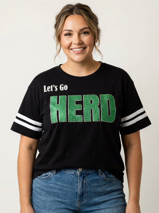 Glitter Herd Football Tee