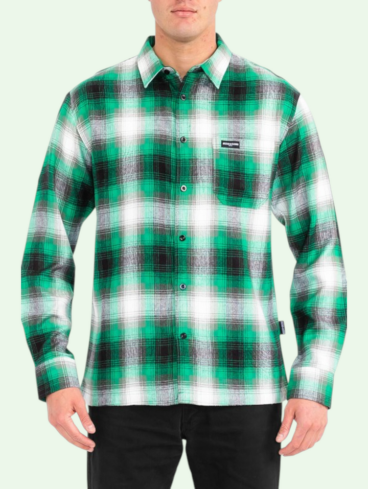 Plaid Dad Long Sleeved Flannel Shirt
