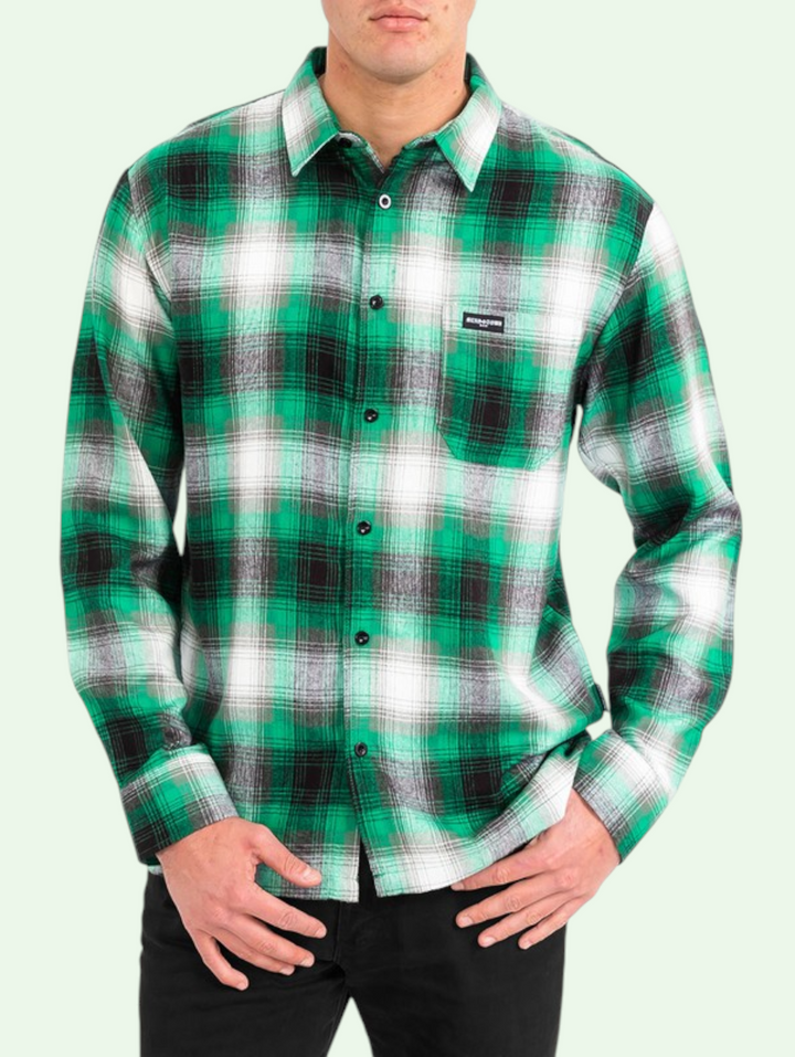 Plaid Dad Long Sleeved Flannel Shirt