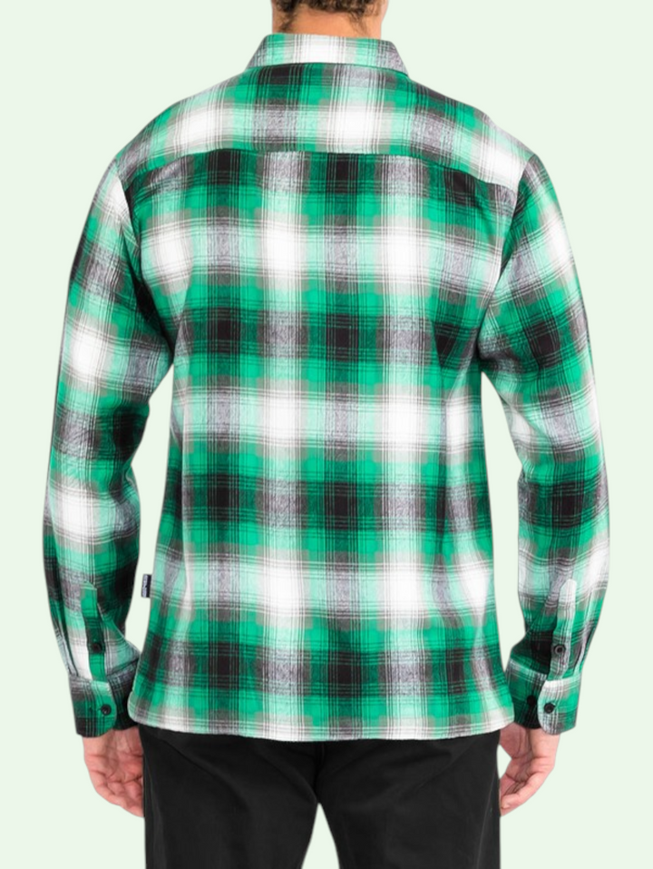 Plaid Dad Long Sleeved Flannel Shirt