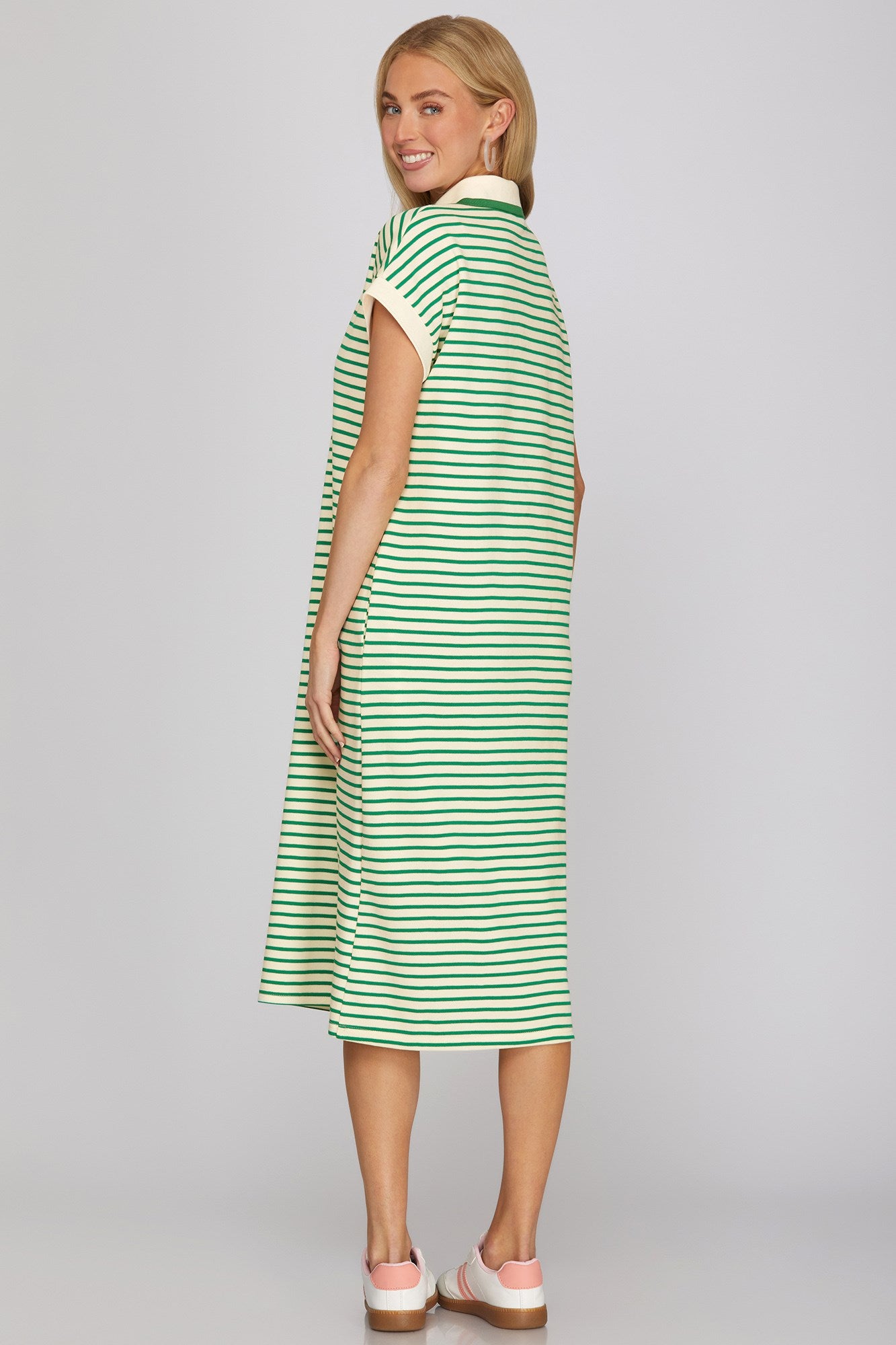 Deenie Drop-shoulder Midi Dress