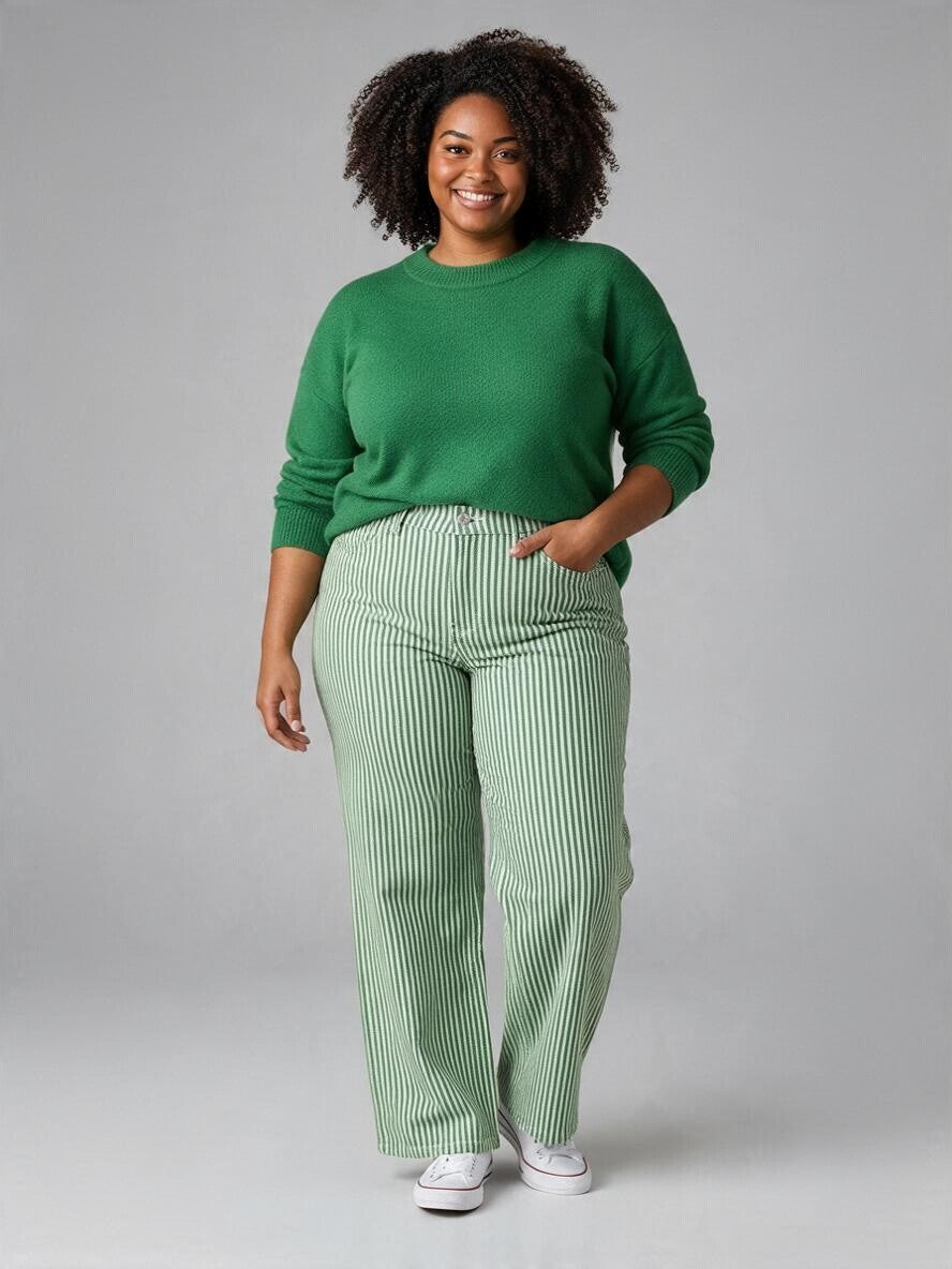 Pinstripe Utility Denim Pants