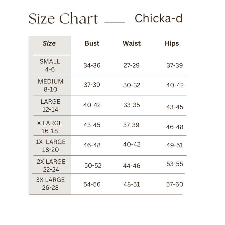 chick-d size chart