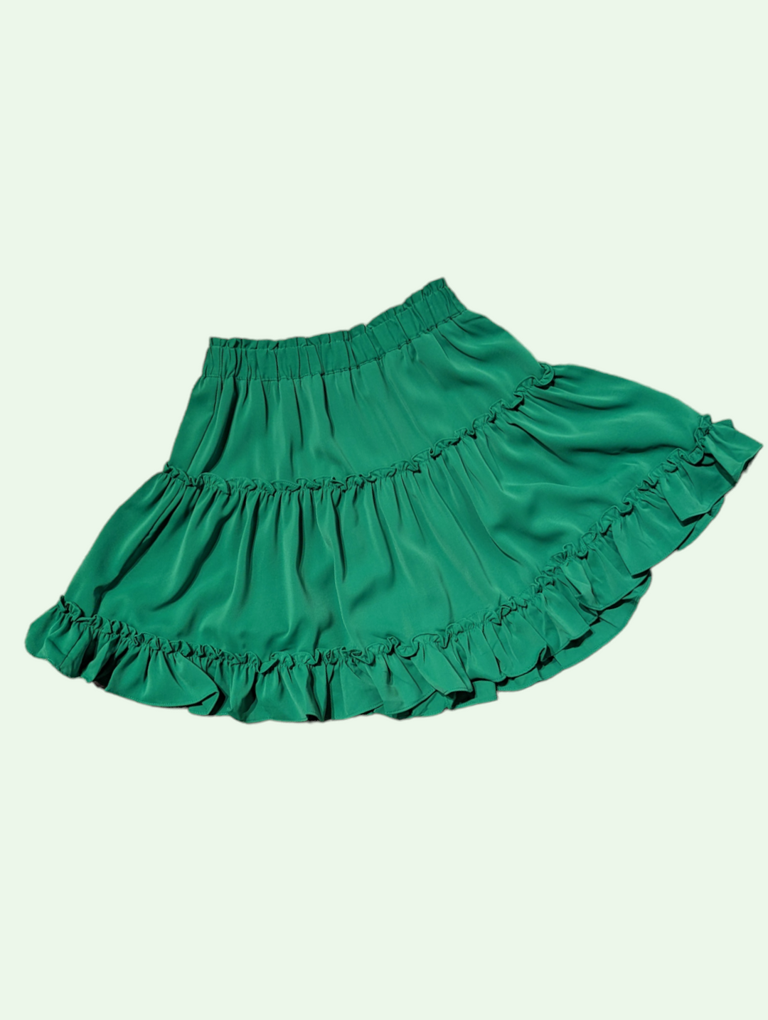 the ruffle skirt in a flat lay 