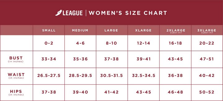 women's size chart