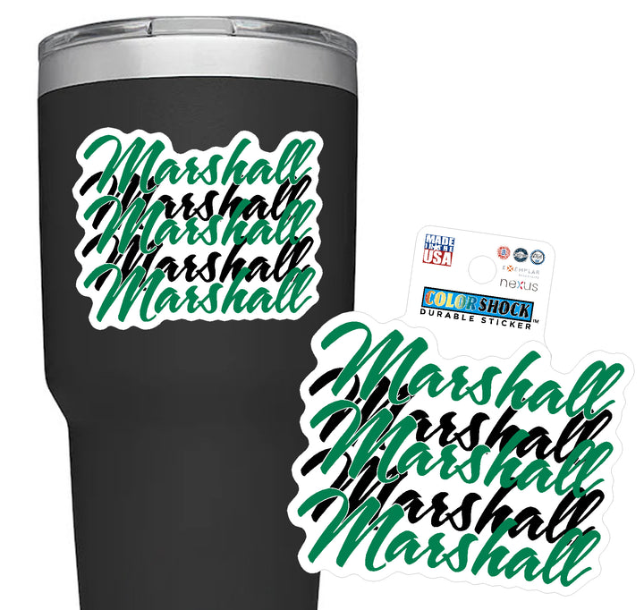 Marshall U Stacked Sticker