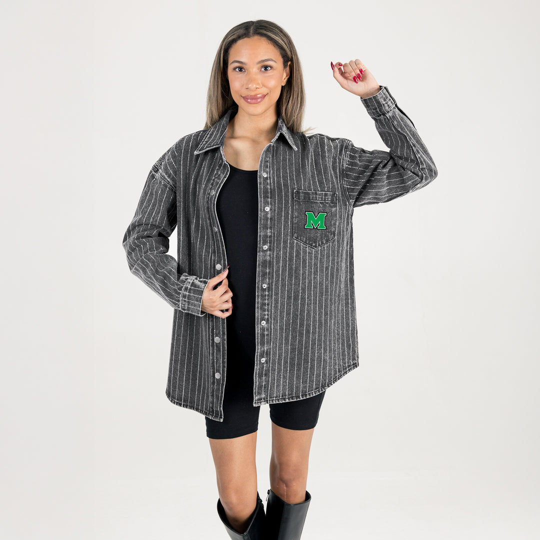 Marshall University Rhinestone Denim Jacket