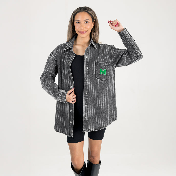 Marshall University Rhinestone Denim Jacket