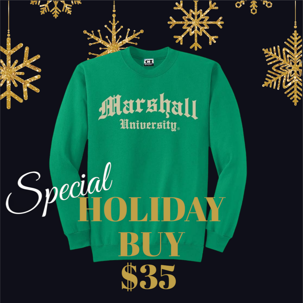 Vintage Marshall University Thundering Herd Crewneck Sweater popular Large