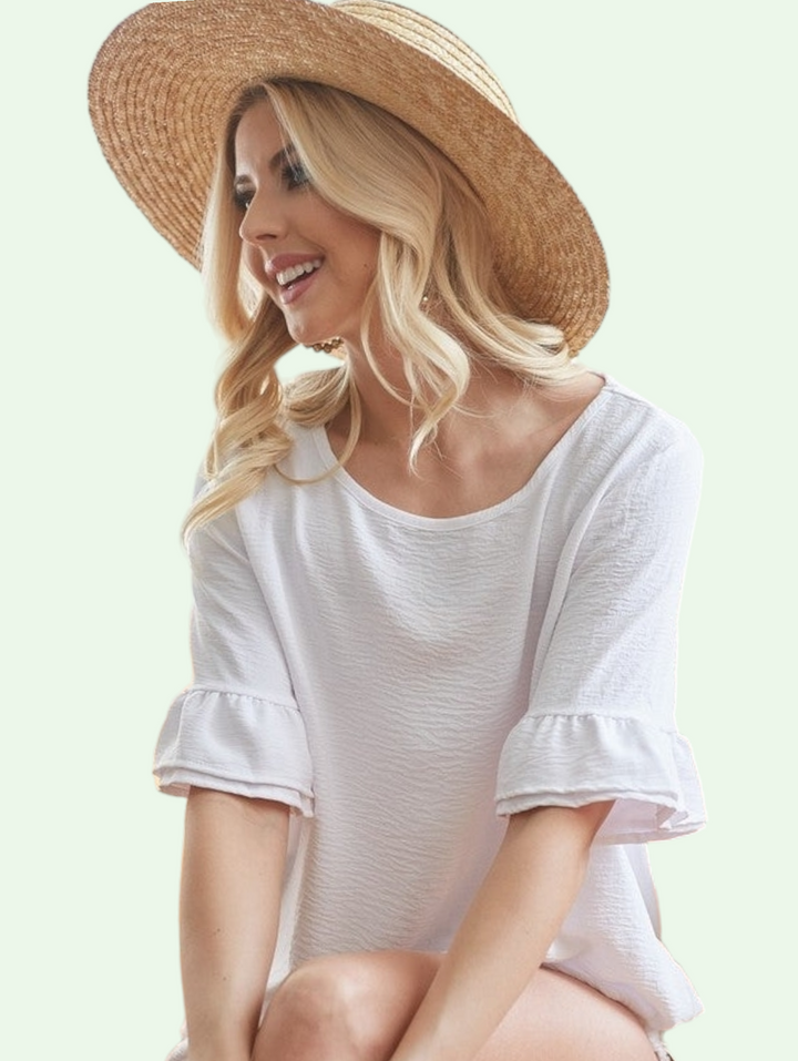 Double Ruffle Sleeve Top