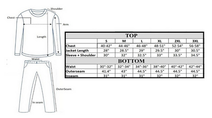 WEIV size chart