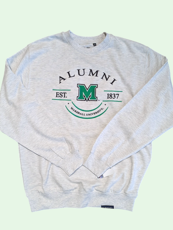 Gray sweatshirt with &