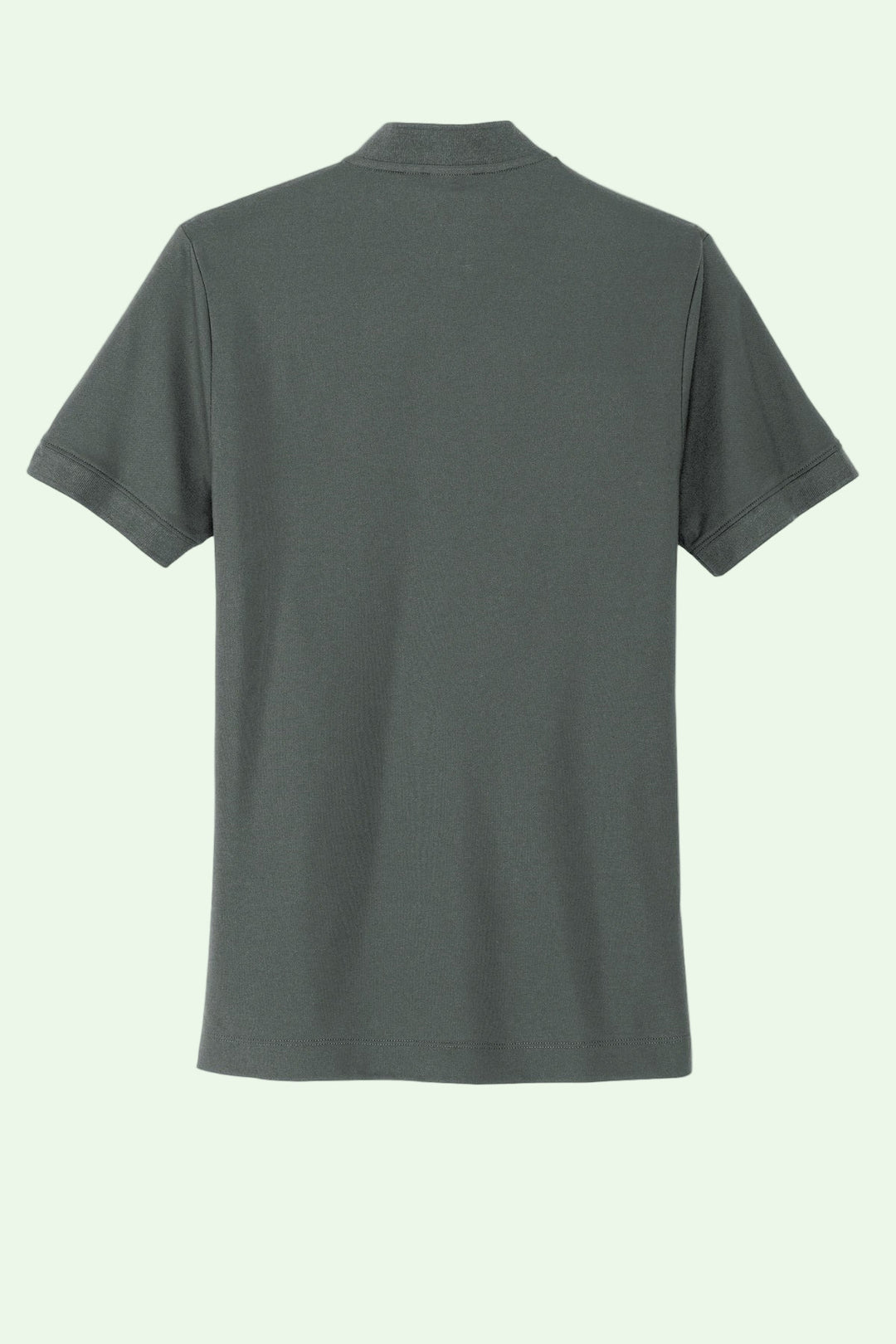 Gray polo shirt on a light gray background