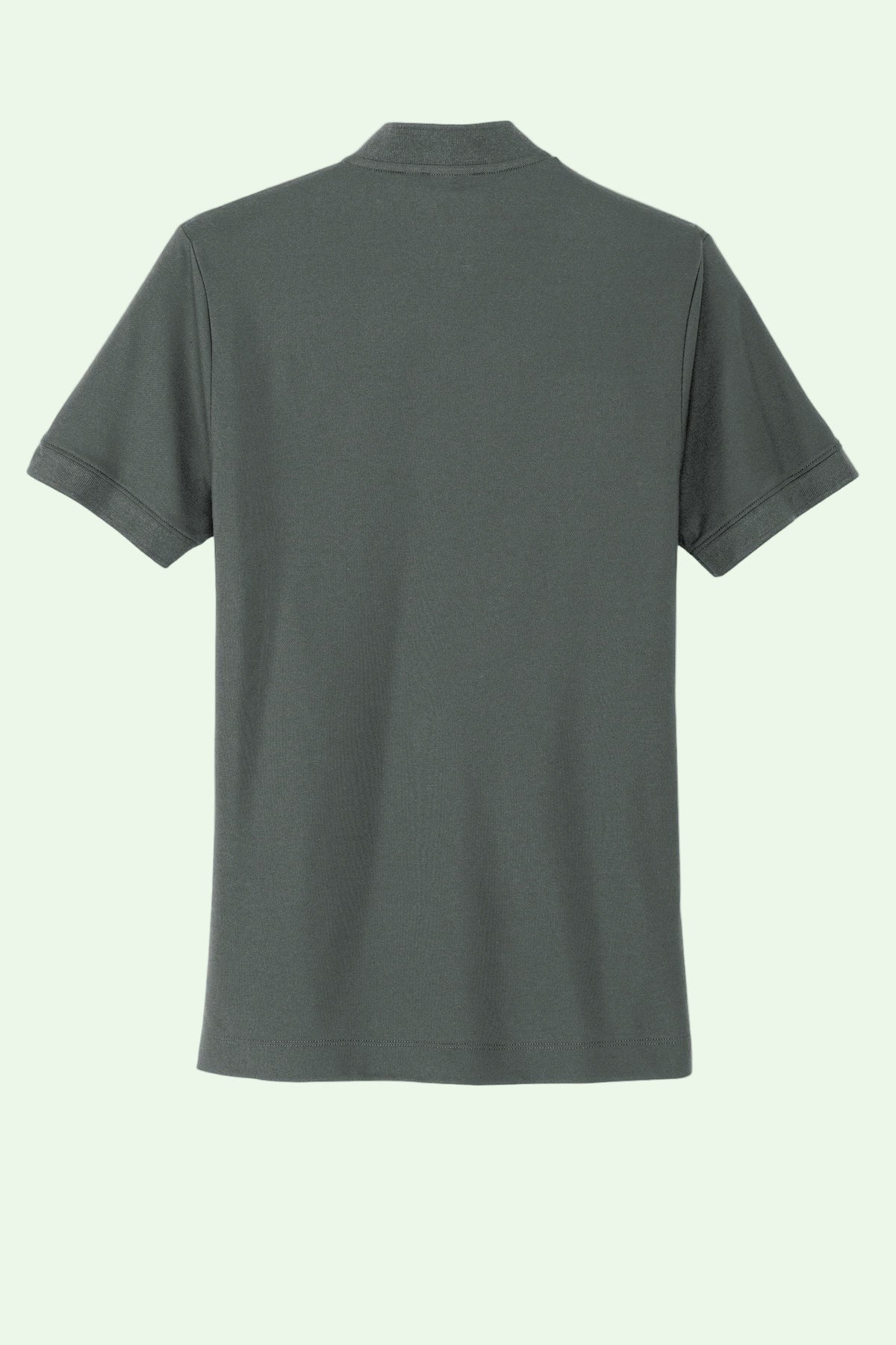 Gray polo shirt on a light gray background