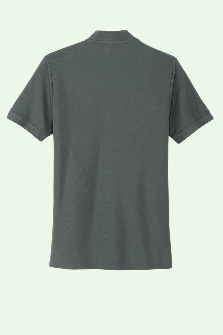 Gray polo shirt on a light gray background