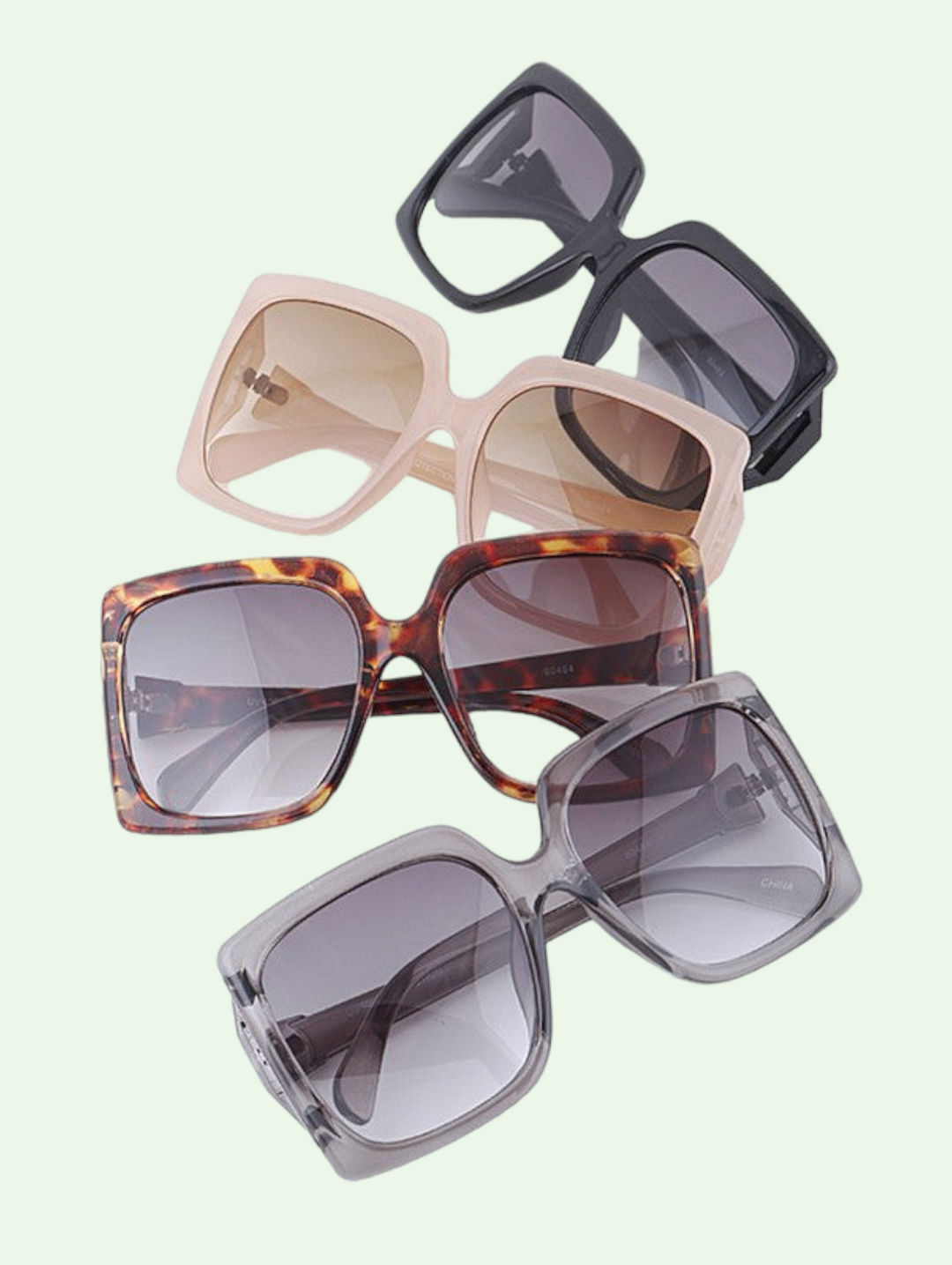 a group shot of all the colors of the beautiful spy sunglasses