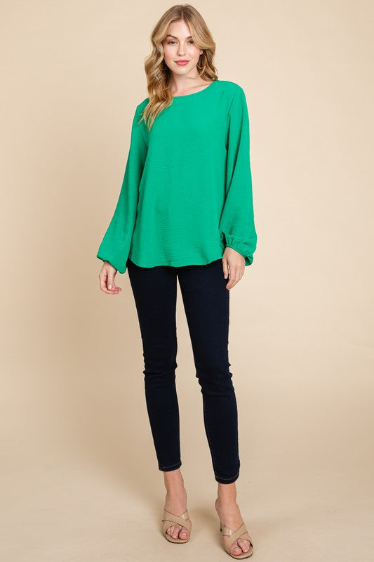 Bell Sleeve Tunic Blouse