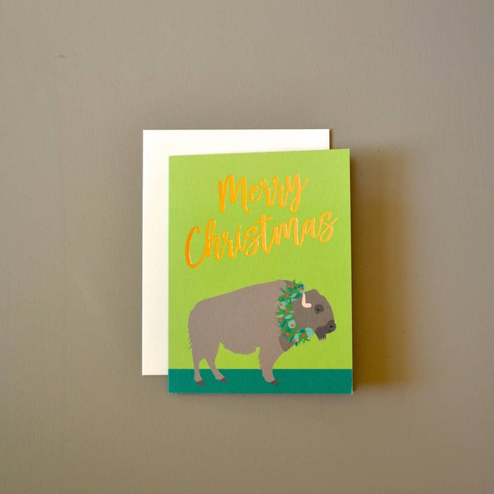 studio shot of the buffalo greeting card