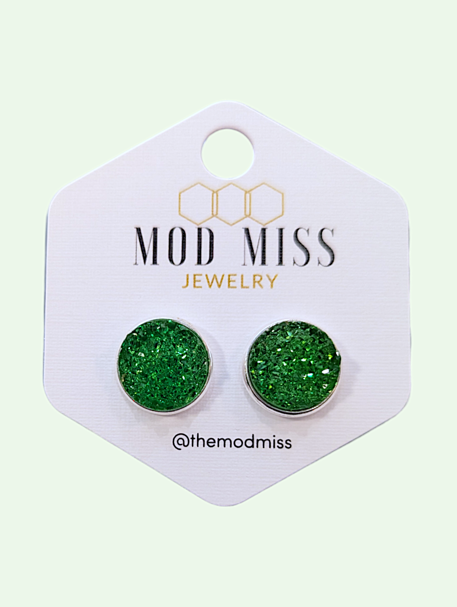 shot of the druzy earrings large