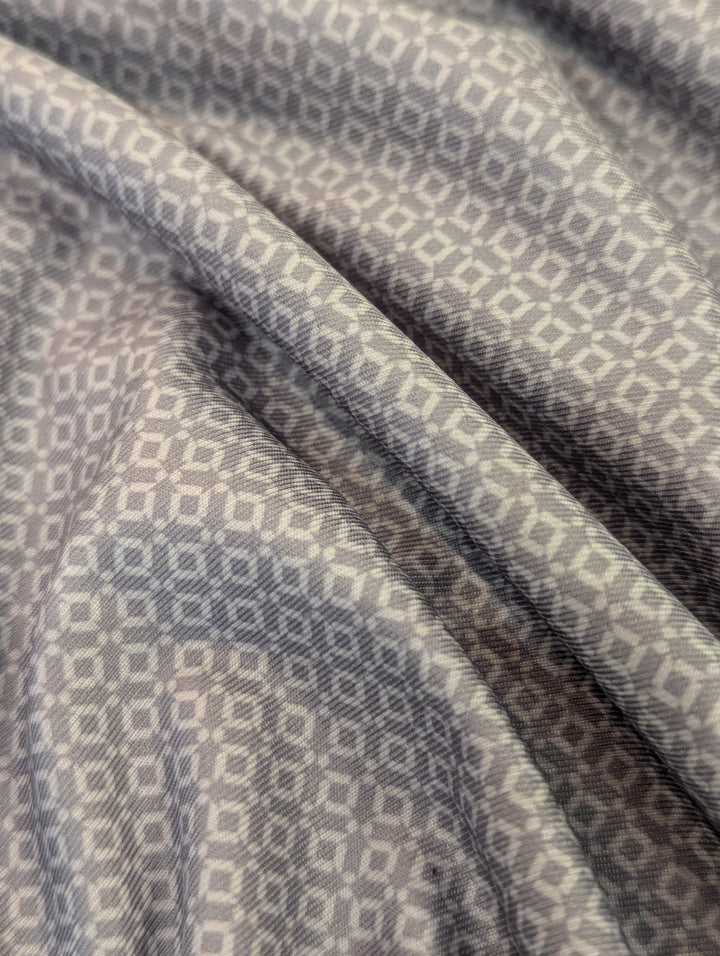 Close-up of patterned fabric with geometric design