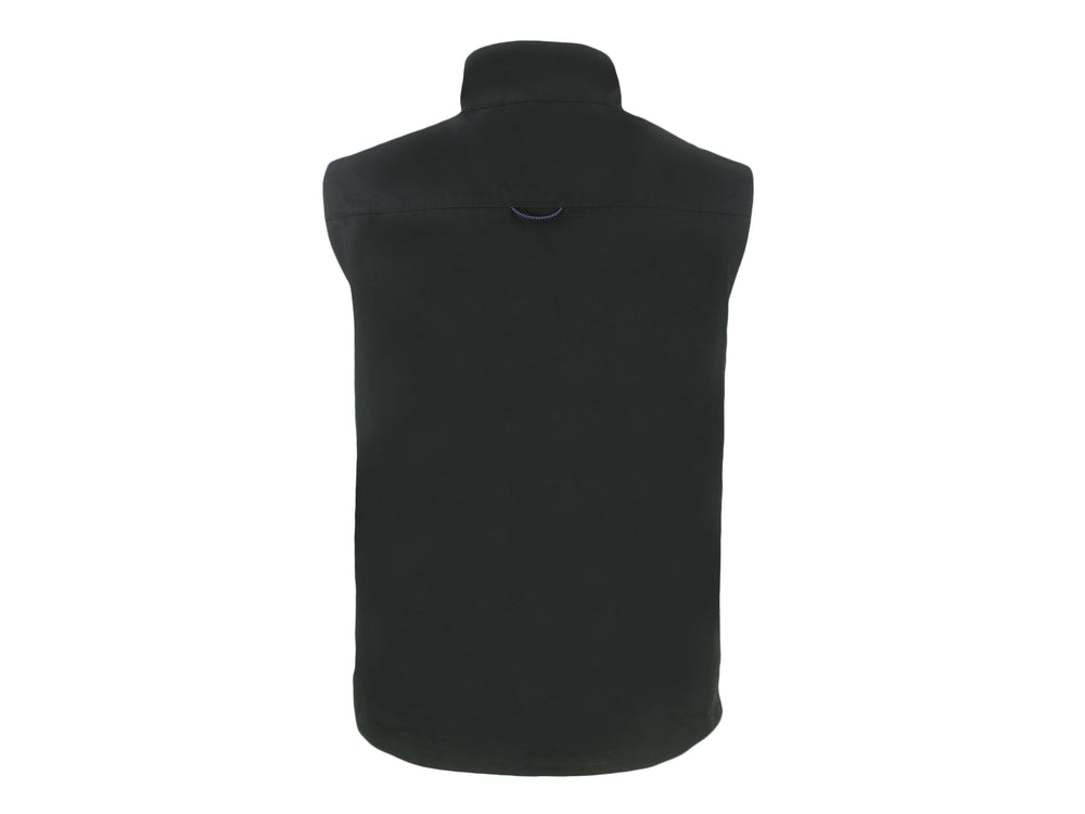 a studio shot of the back of the eco vest