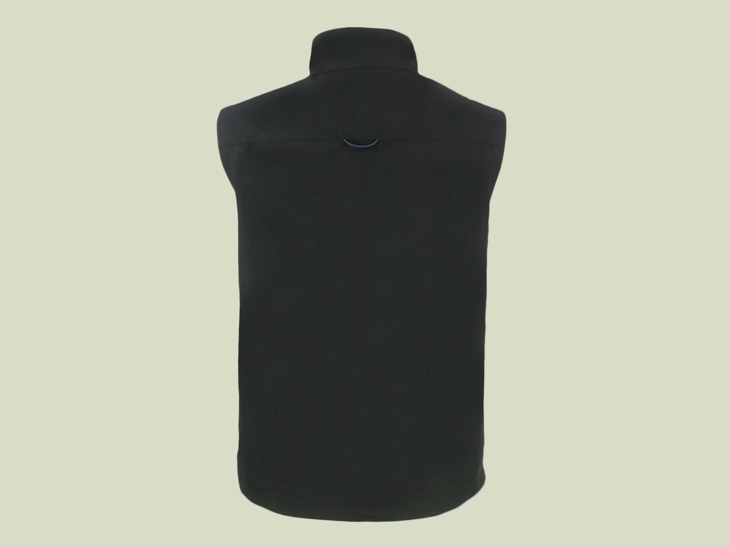 a studio shot of the back of the eco vest