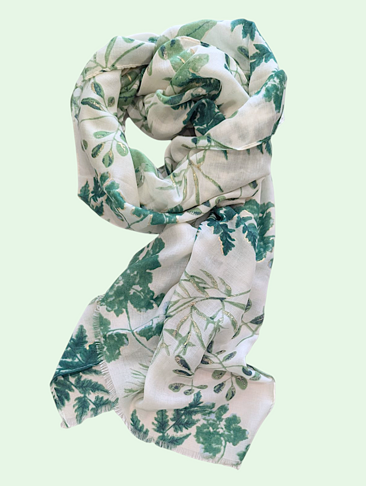 a studio shot of the evie scarf tied in a knot
