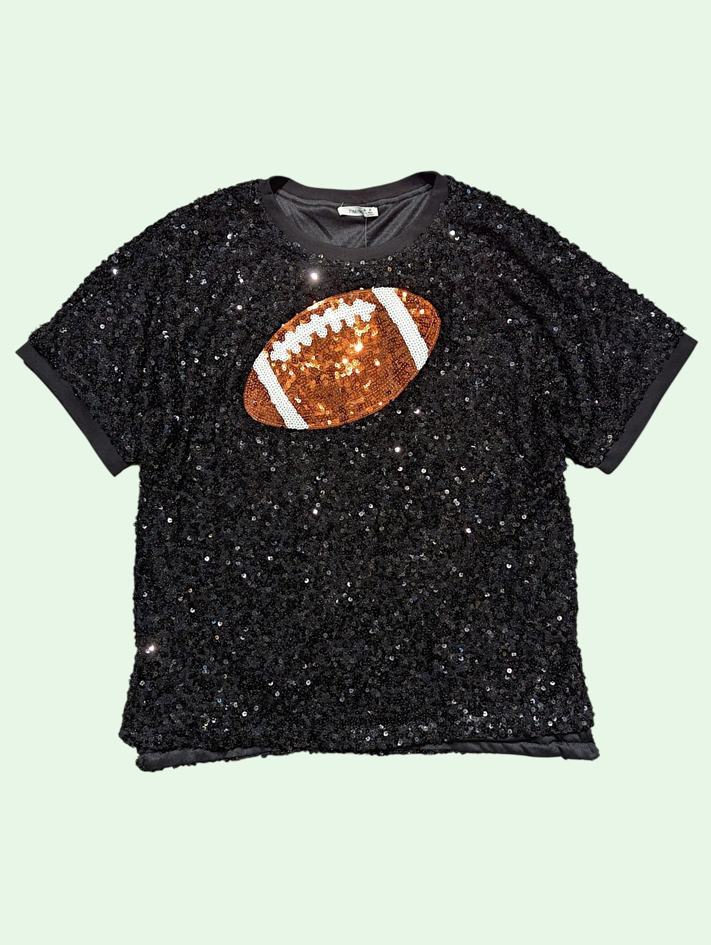 Tina Sequin Football Tee