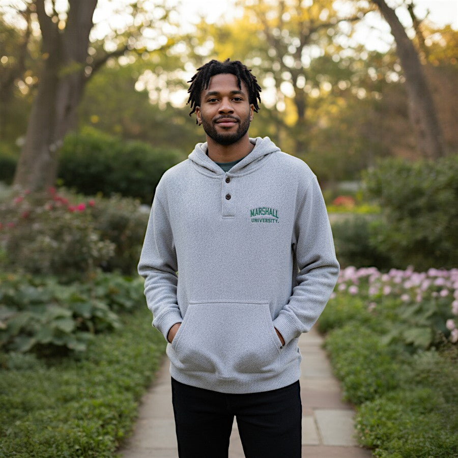 Marshall University Harbor Button Hood