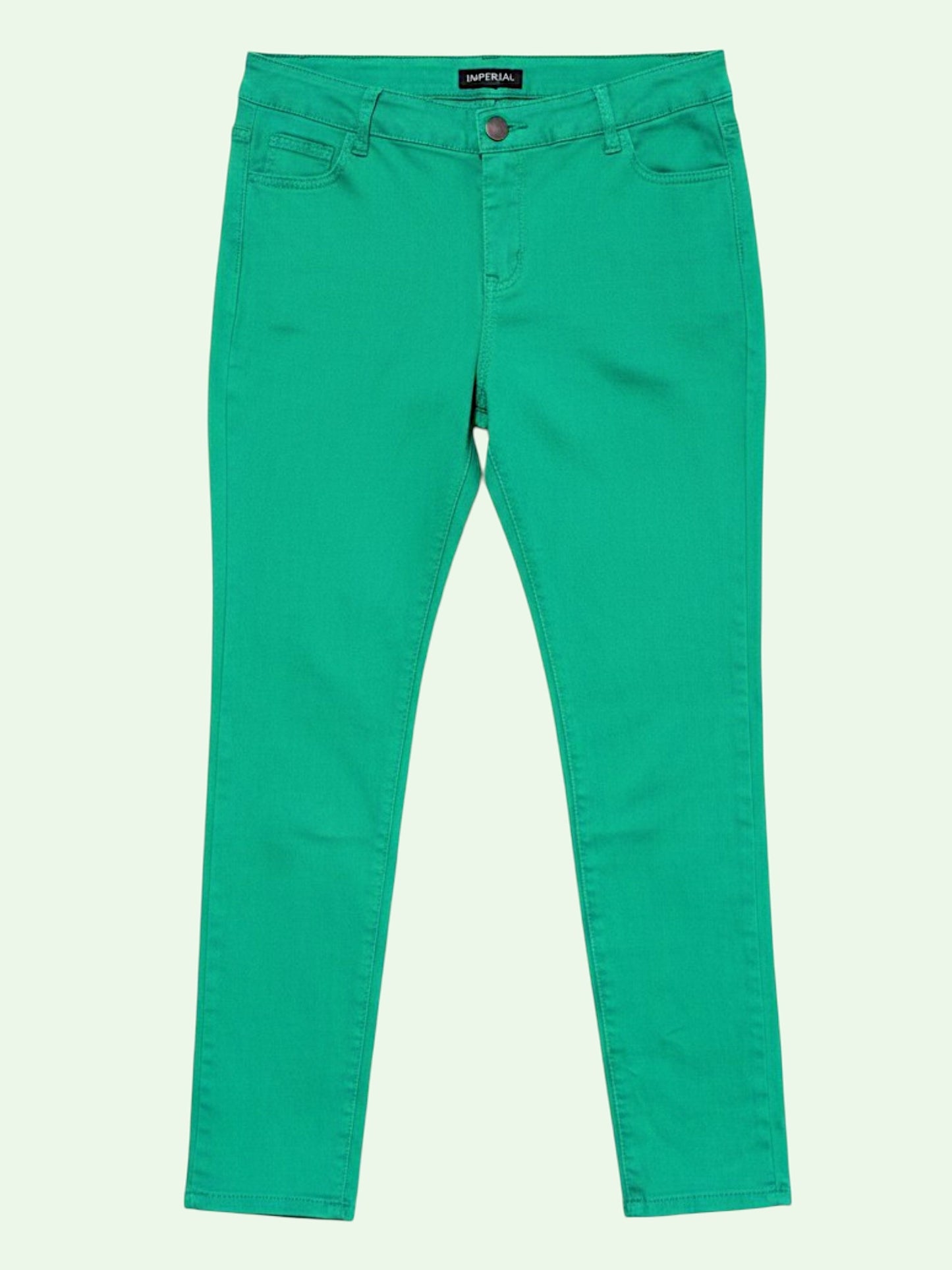 Green pants on a light green background