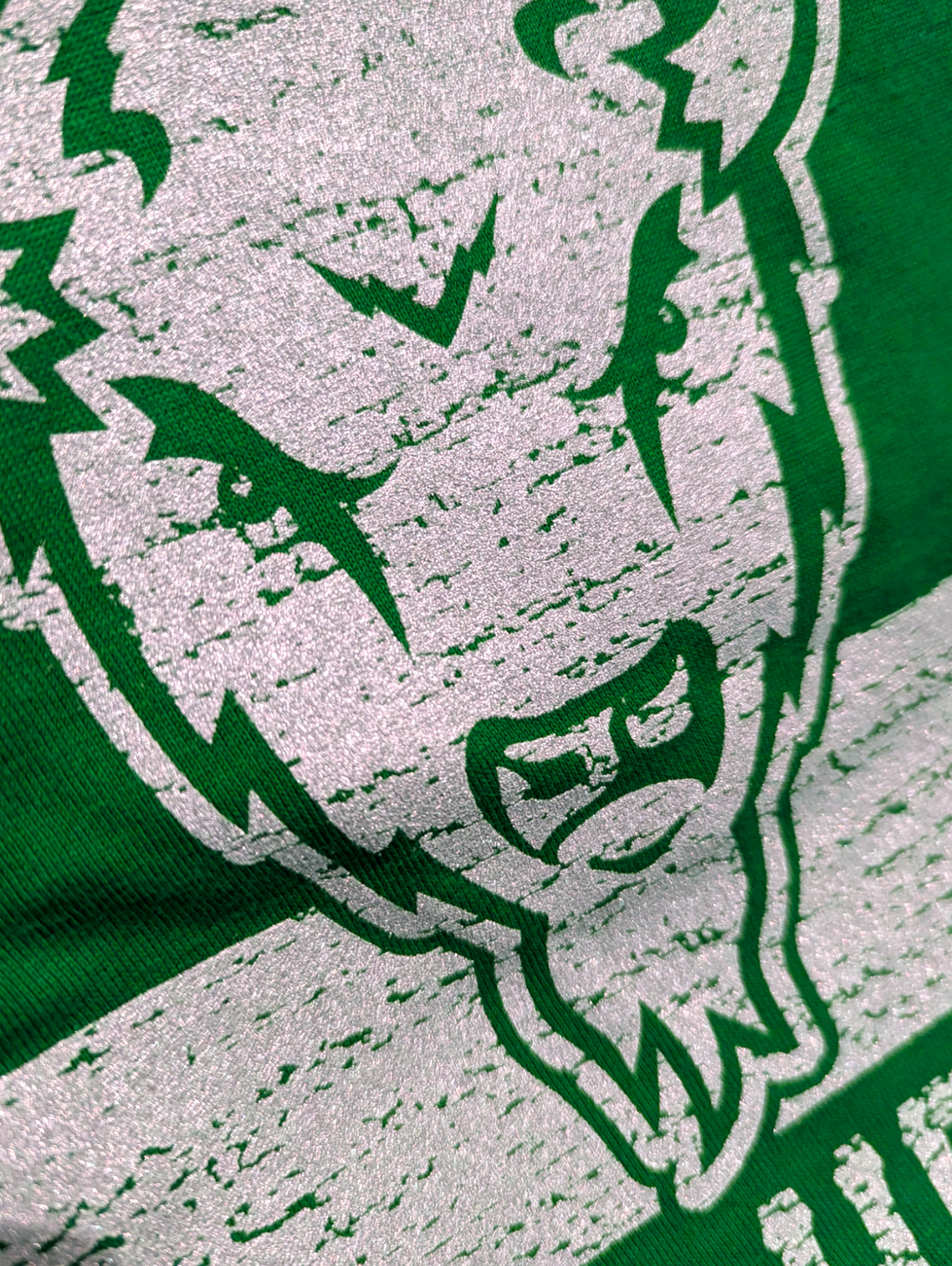 close detail of the  marco face on the interstellar tee