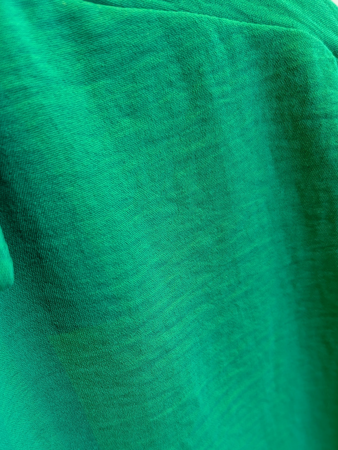 Close-up of green fabric texture