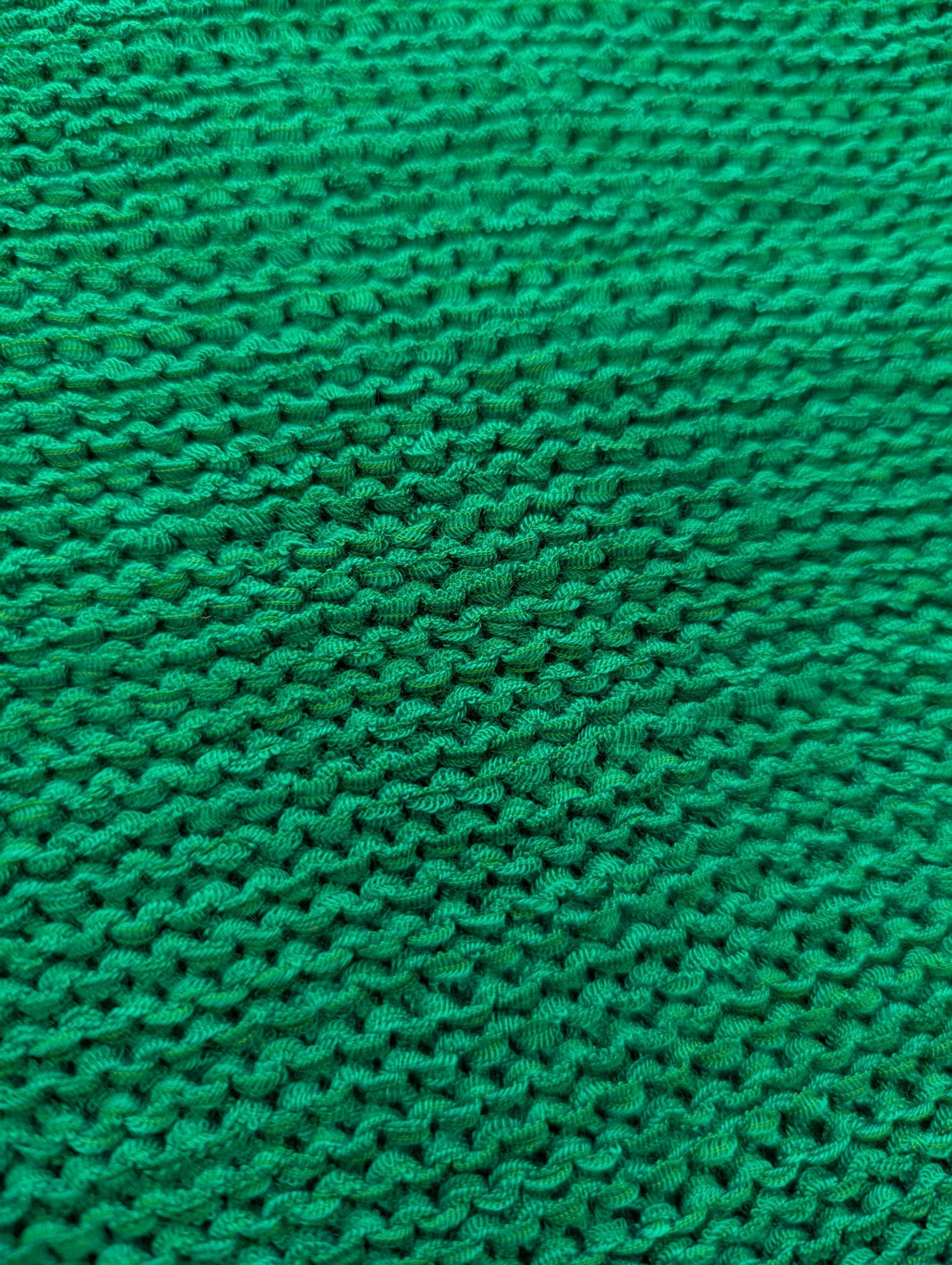 Close-up of green textured fabric