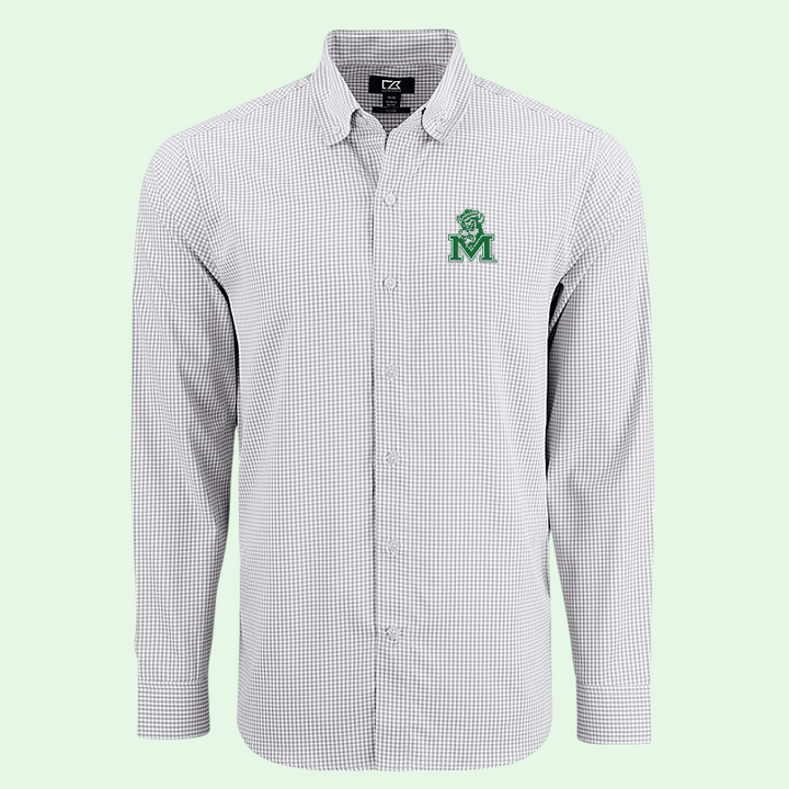 Cutter & Buck Skyline Epic Confidence Recycled Gingham Men's Dress Shirt