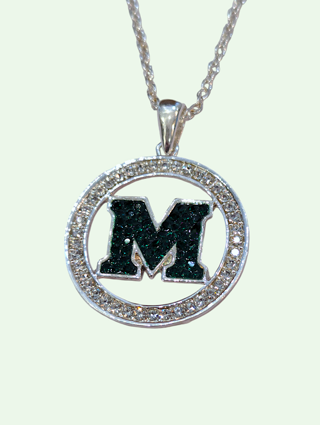 detail of the marshall crystal pendant