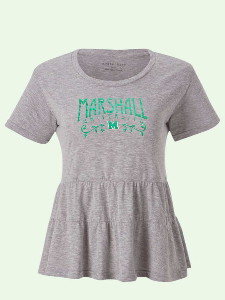 studio shot of the marshall ruffle tee