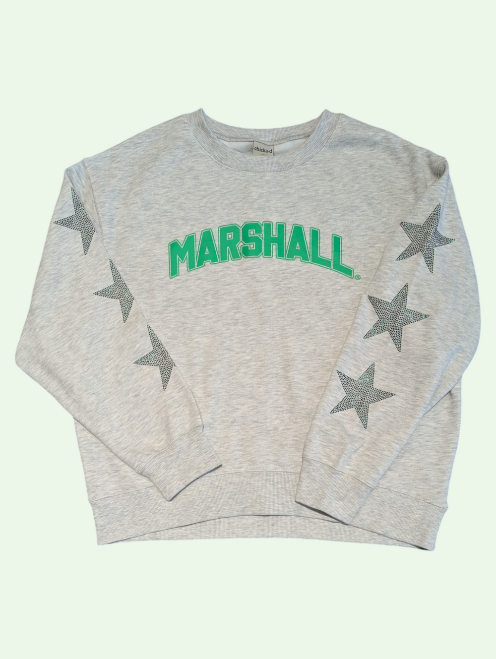 flatlay of the marshall superstar sweatshirt