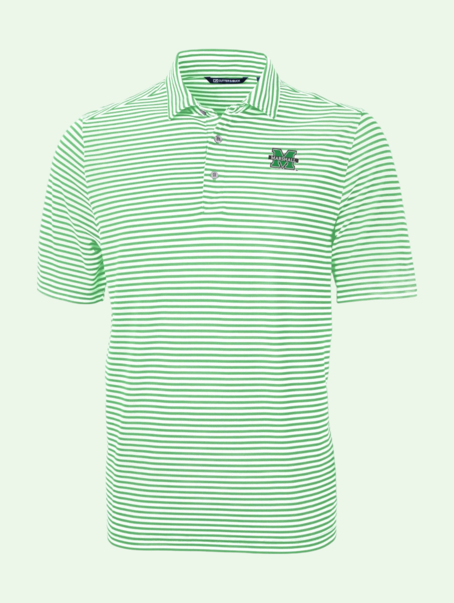 a studio shot of the eco pique polo in green