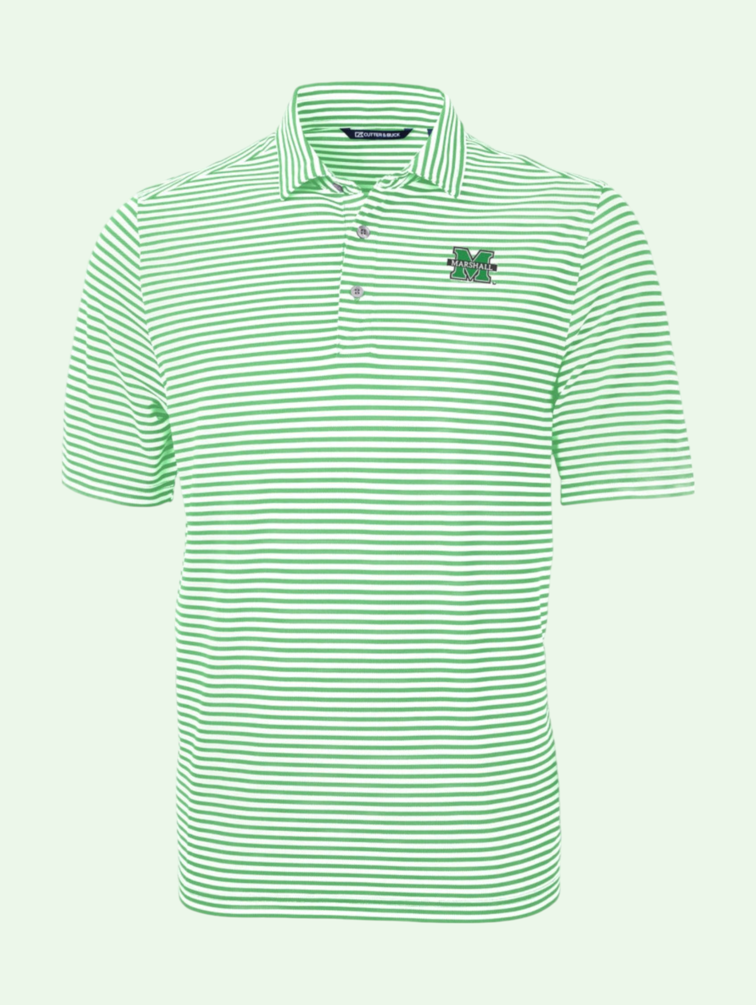 a studio shot of the eco pique polo in green