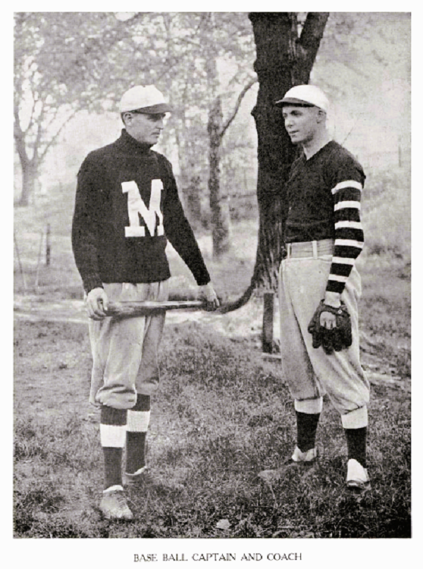 a shot of two fellers from the 1914 baseball team