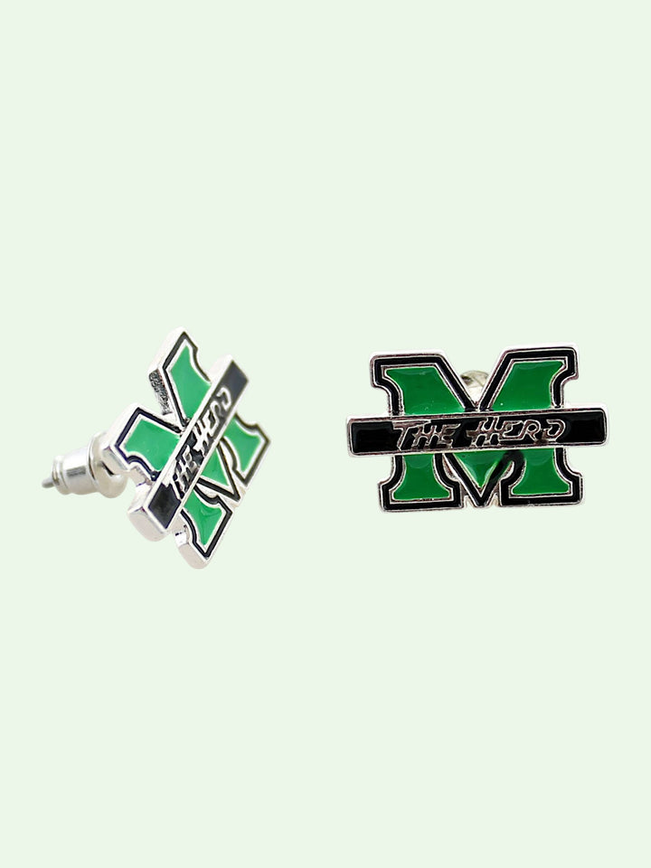 Marshall Enamel Logo Stud Earrings