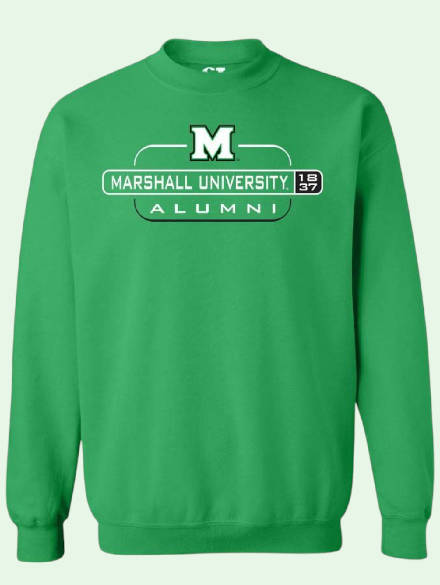a studio shot of the alumni sweatshirt