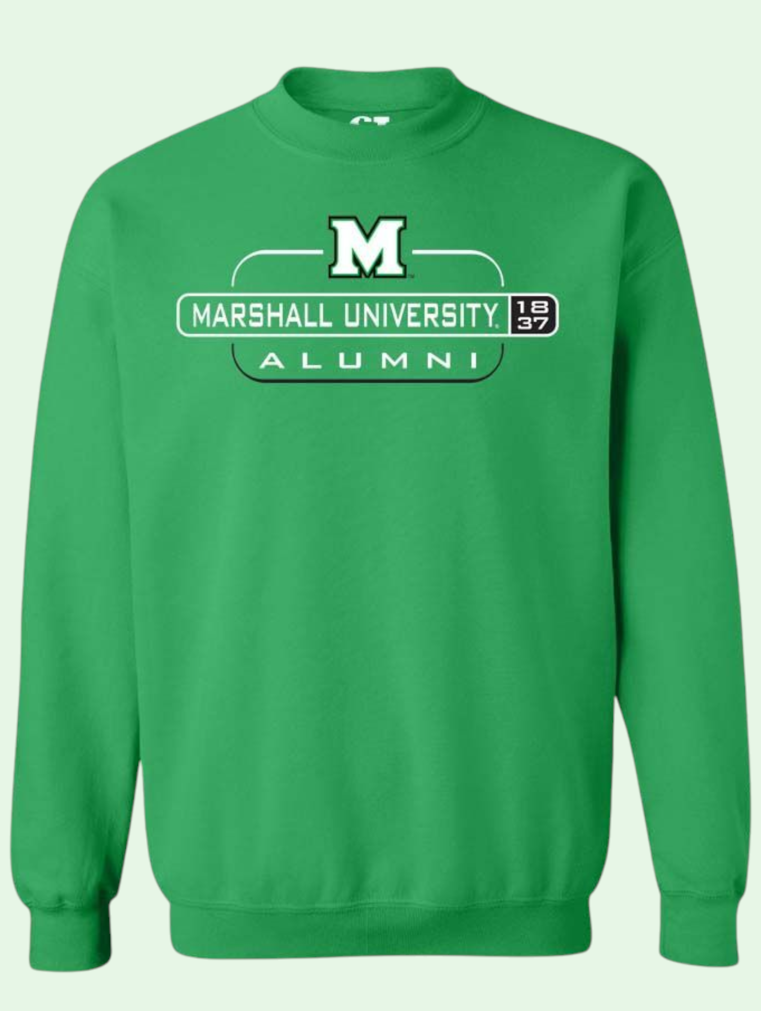 a studio shot of the alumni sweatshirt