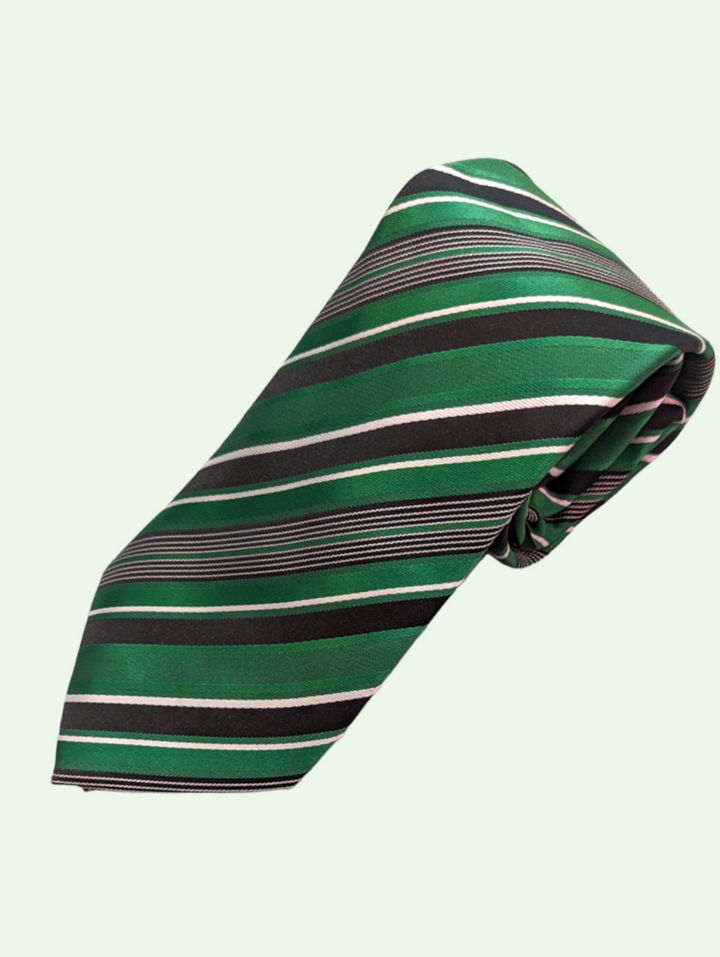 a studio shot of the multi stripe tie 