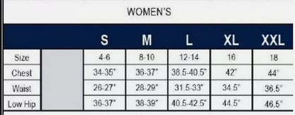 the ouray tee size chart