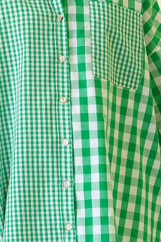 detail photo of the mix and match button up