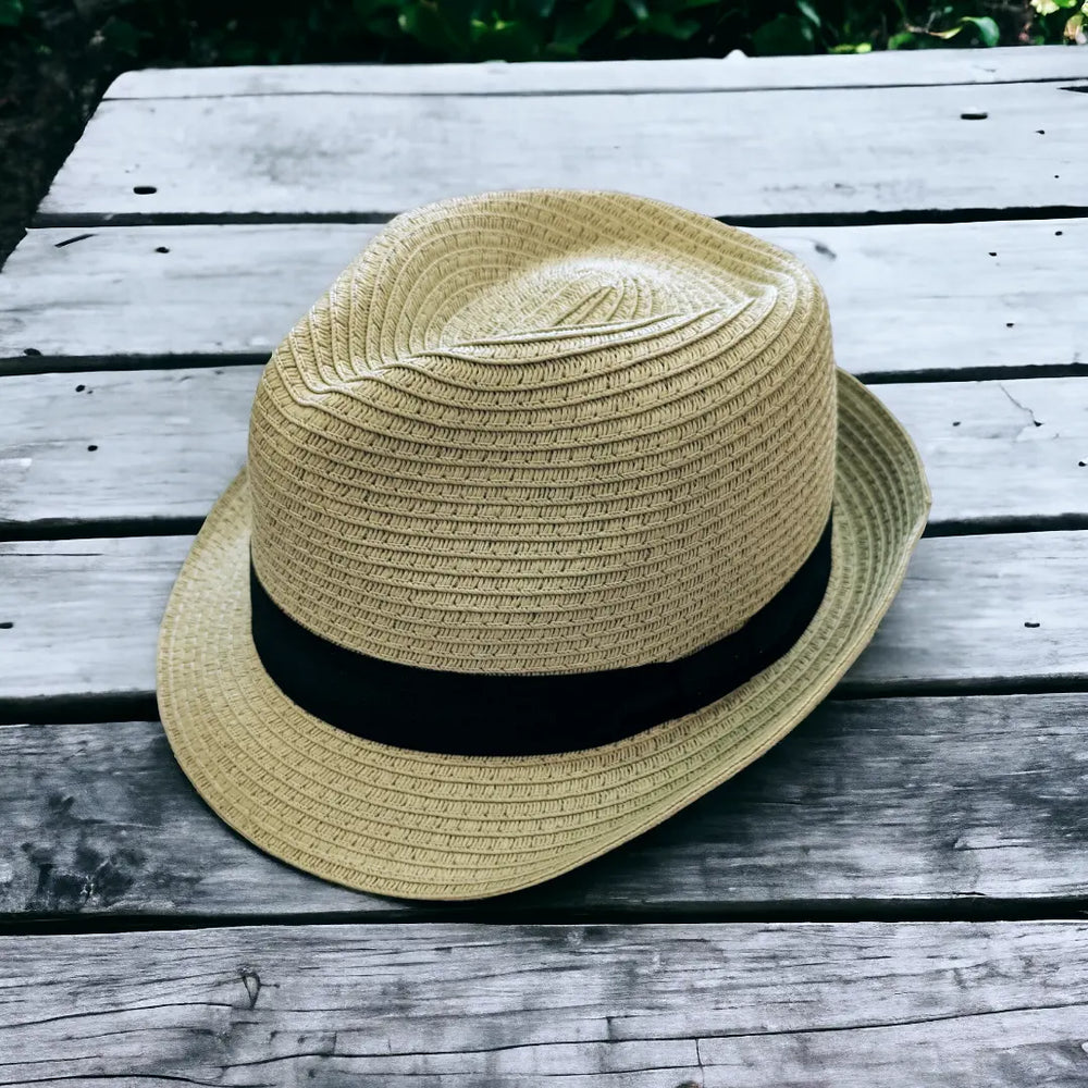 a shot of the pistachio hat in an outdoor setting 