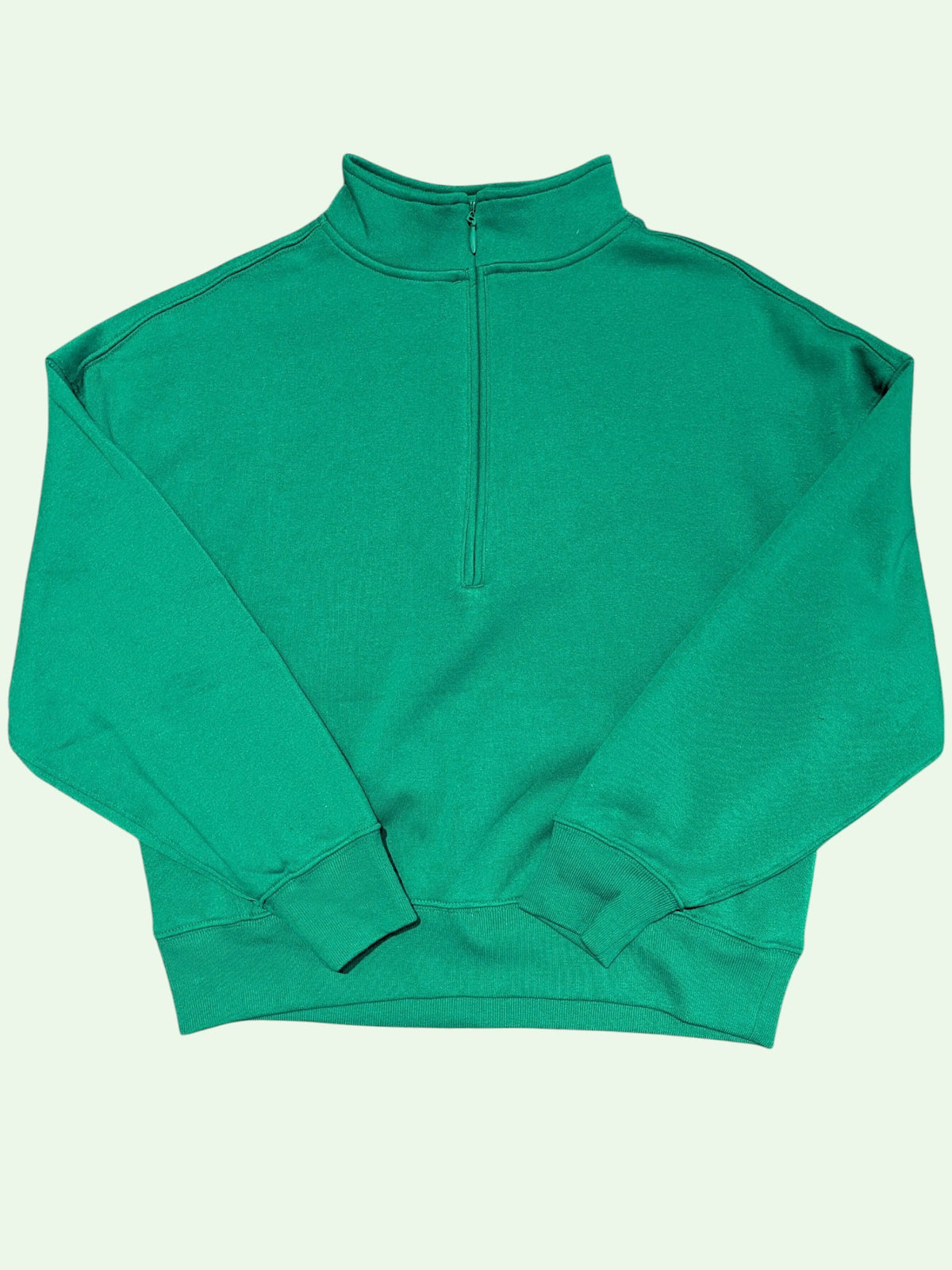 High Neck Fleece Half Zip Sweatshirt