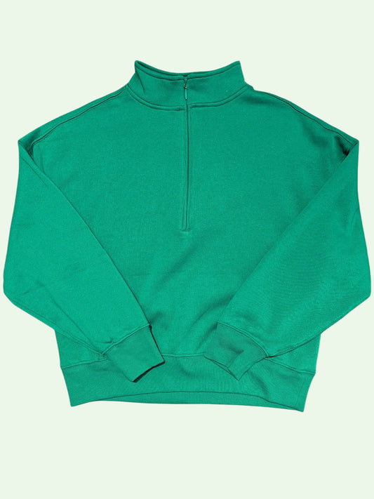 High Neck Fleece Half Zip Sweatshirt